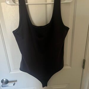 Express Black One-Piece Bodysuit with Scoop Neck